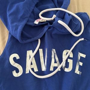 Hoddie crop - for Girl - Blue - excellent condition-